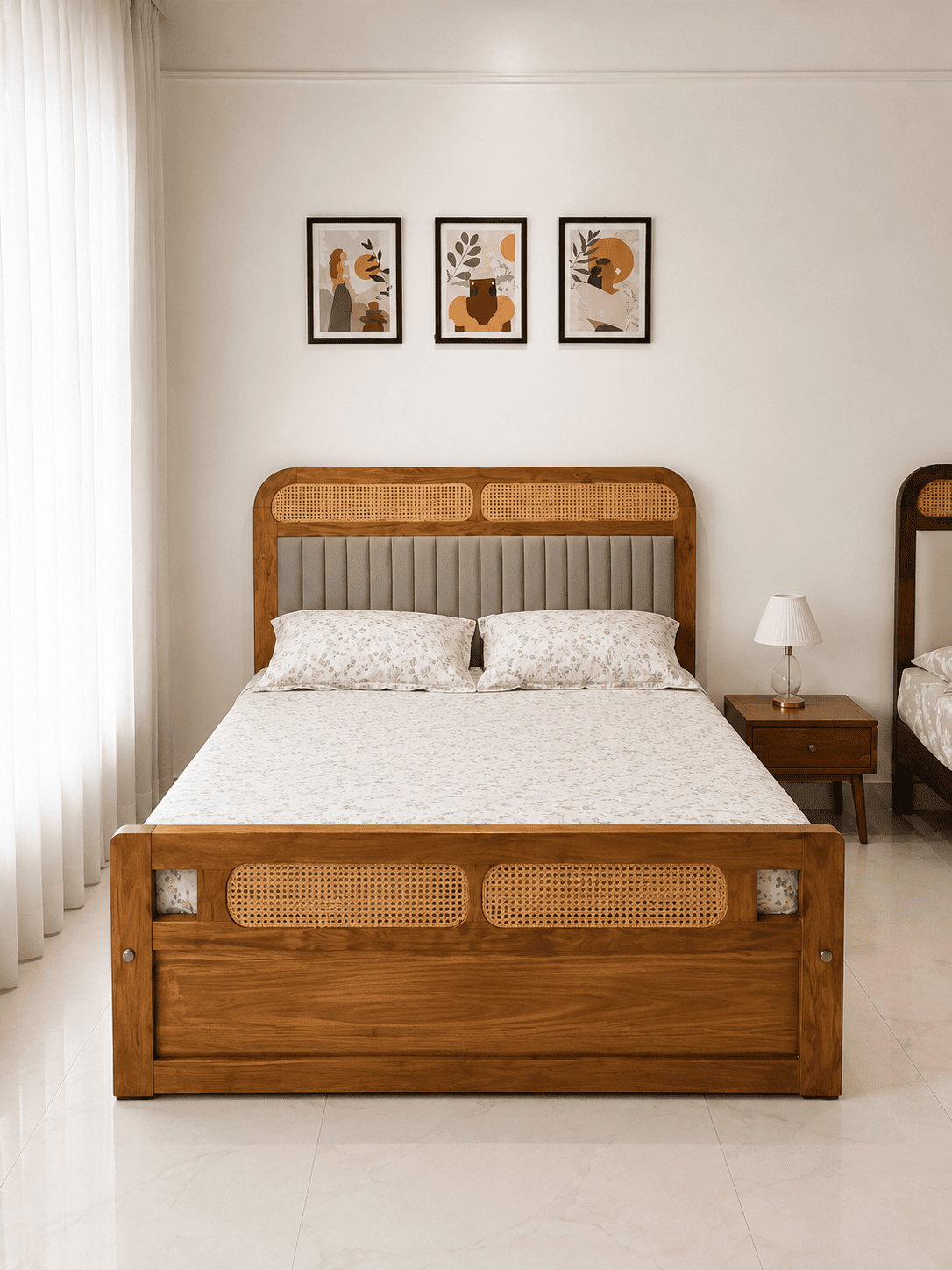 Solid wood bed frames handcrafted for Maharashtra and Goa homes — FORESTIQ