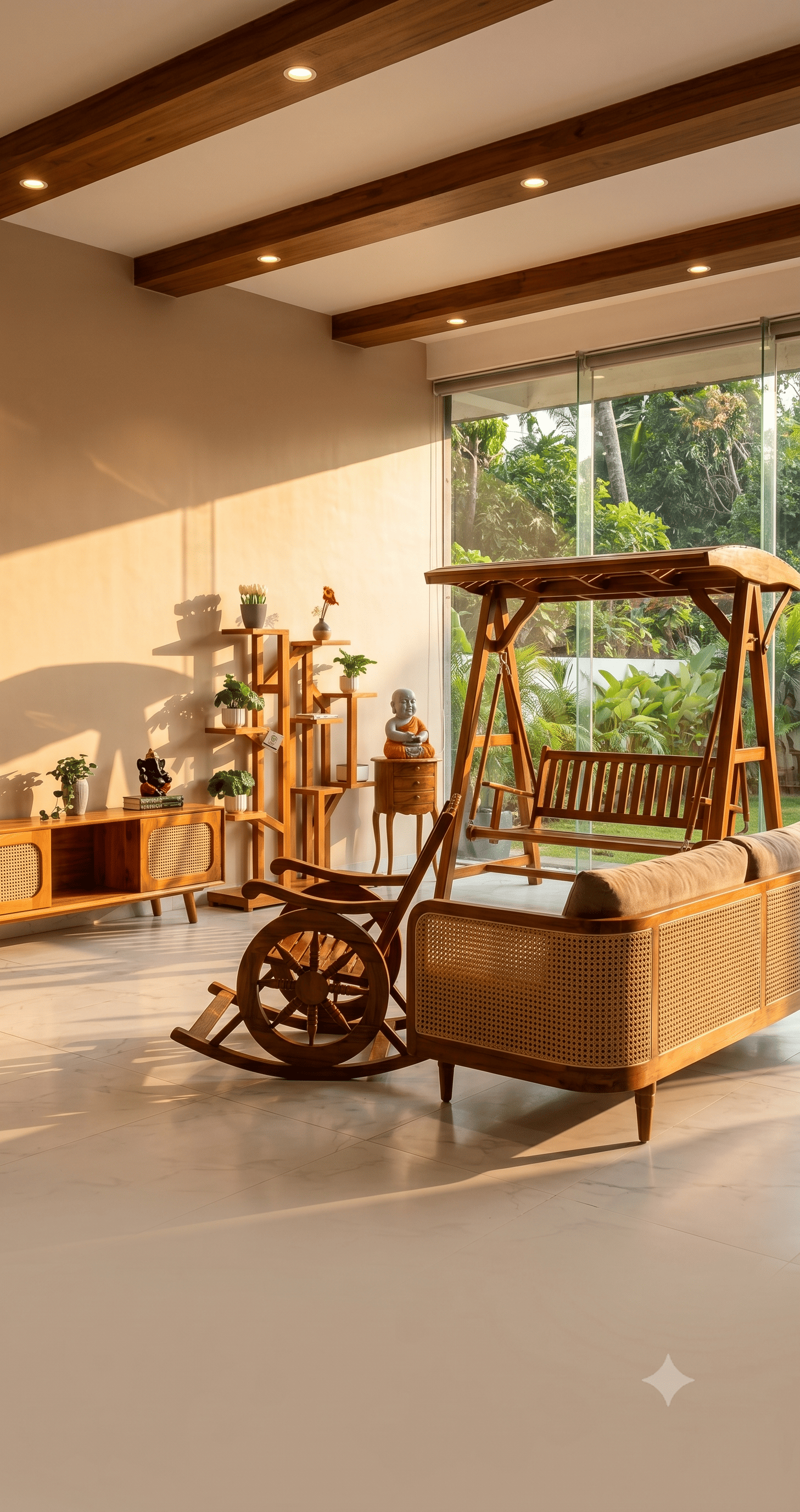 Premium handcrafted wooden living room furniture by FORESTIQ